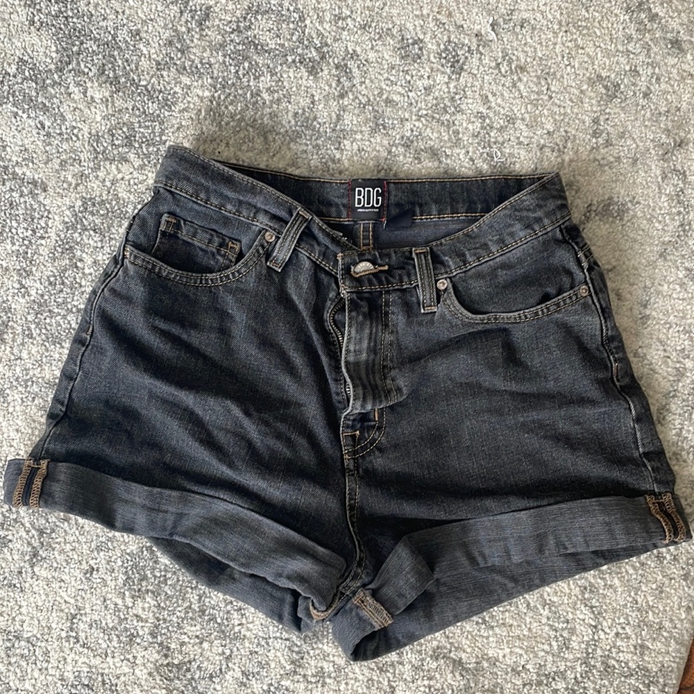 BDG Urban Outfitters Mom High Rise Black Jean Shorts